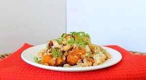 Butternut Squash and Apple Rice Bake