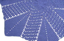 Shell and V-stitch Round Ripple Blanket