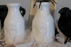 Pottery Barn-Inspired Skull Vases