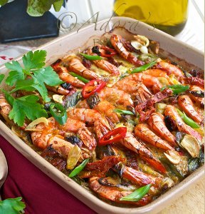 Baked Spicy Prawns