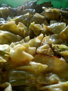 Roasted Cabbage with Cheese Sauce