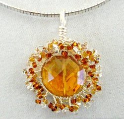 Topaz Sunburst Pendant