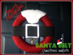 Santa's Belly Belted Wreath