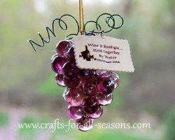 Glassy Grape Ornament