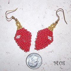 Christmas Light Seed Bead Earrings