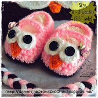 Baby Owl Booties | AllFreeCrochet.com