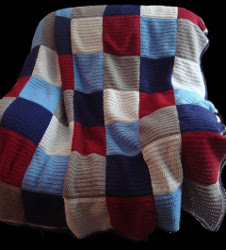 Patriotic Color Block Afghan