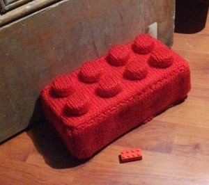 Knit Leggo Doorstop