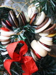 Button Wreath Ornaments