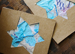 Tinfoil and Cardboard Hanukkah Cards