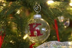 Painted Initial Ornament