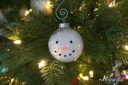 Smiley Snowman Ornament
