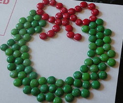 M&M Wreath Color Sorting Activity