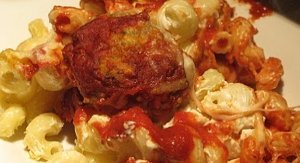 Chicken Meatball Pasta Bake