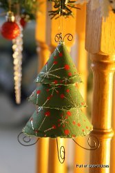 Decorative Scrapbook Paper Tree Ornament