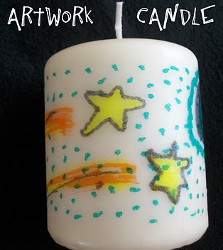 Transferred Art Decorative Candle