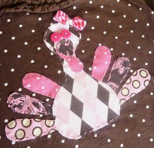 Girly Turkey Applique