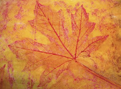 Awesome Autumn Leaf Rubbing Mural
