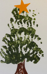 Family Hand Print Christmas Tree