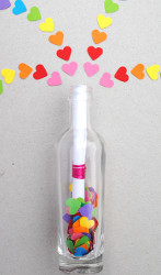 Invisible Ink Valentine in a Bottle