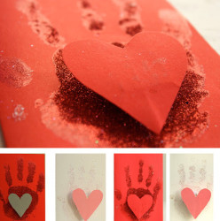 Hand Print on My Heart Card