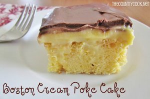 Boston Cream Hokey Pokey Cake | AllFreeCasseroleRecipes.com