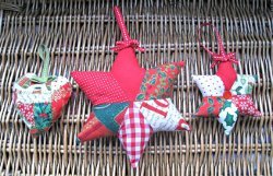 Festive Patchwork Stars and Hearts
