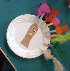 Crazy Clothespin Turkey Feathers
