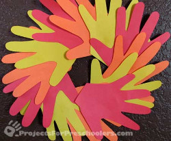 Handy Hand Print Autumn Wreath