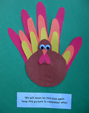 Family Handprint Paper Turkey