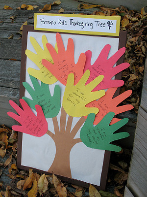 Children's Handprint Thanksgiving Tree