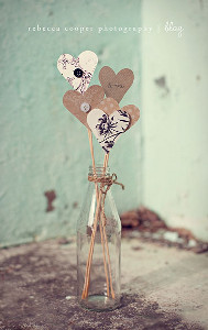 Vintage Valentine on a Stick