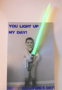 Luke Skywalker's Light Saber Valentine