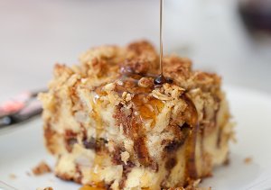 Banana and Chocolate Chip Baked French Toast