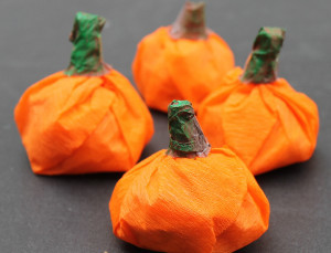 Tissue Paper Candy Pumpkins