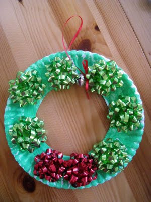 Paper Plate Christmas Wreath