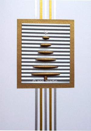 Silver and Gold Xmas Tree Card