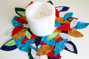 Fallen Felt Leaves Centerpiece