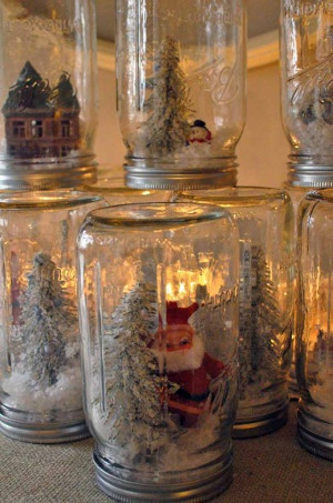 Simple Mason Jar Snow Globe