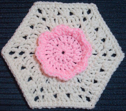Rose Quartz Flower Hexagon