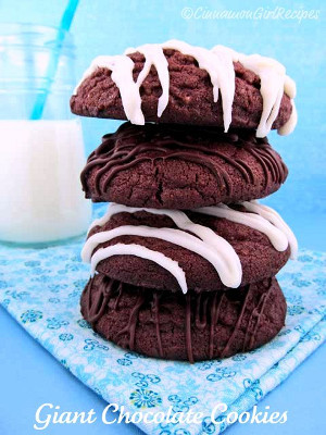 Giant Chocolate Cloud Cookies