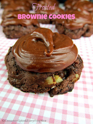 Frosted Fudge Brownie Cookies