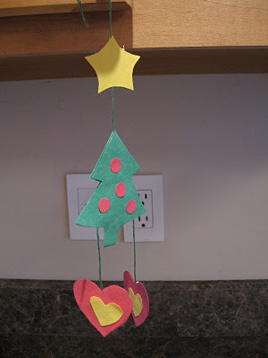Paper Christmas Tree Mobile