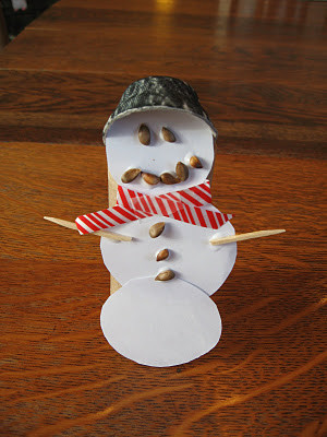 Stand Alone Paper Snowman