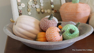 Tiny Twine Pumpkins