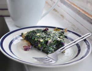 Spinach and Cabbage Breakfast Pie
