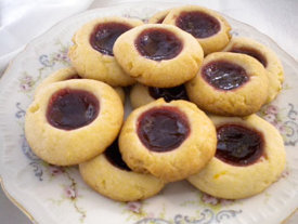 Classic Raspberry Thumbprint Cookies