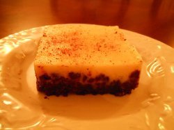Cheesecake and Eggnog Brownie Brittle Bars