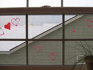 Heart-Shaped Window Decals