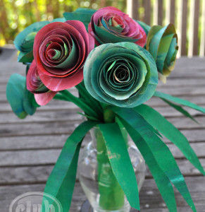 Poised Paper Painted Rose Bouquet